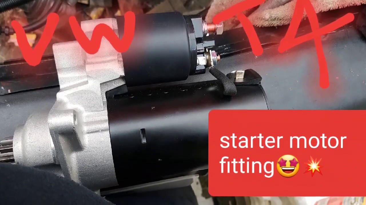 Vw transporter t4 (ABL)starter motor FITTING - YouTube