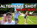Alternate Shot with my Wife!! Can We Break Our Record(9 holes) | Bryan Bros Golf