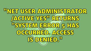 net user access denied net user access denied