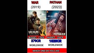 pathan vs war movies comparison|| worldwide collection|| #shorts #pathan #war
