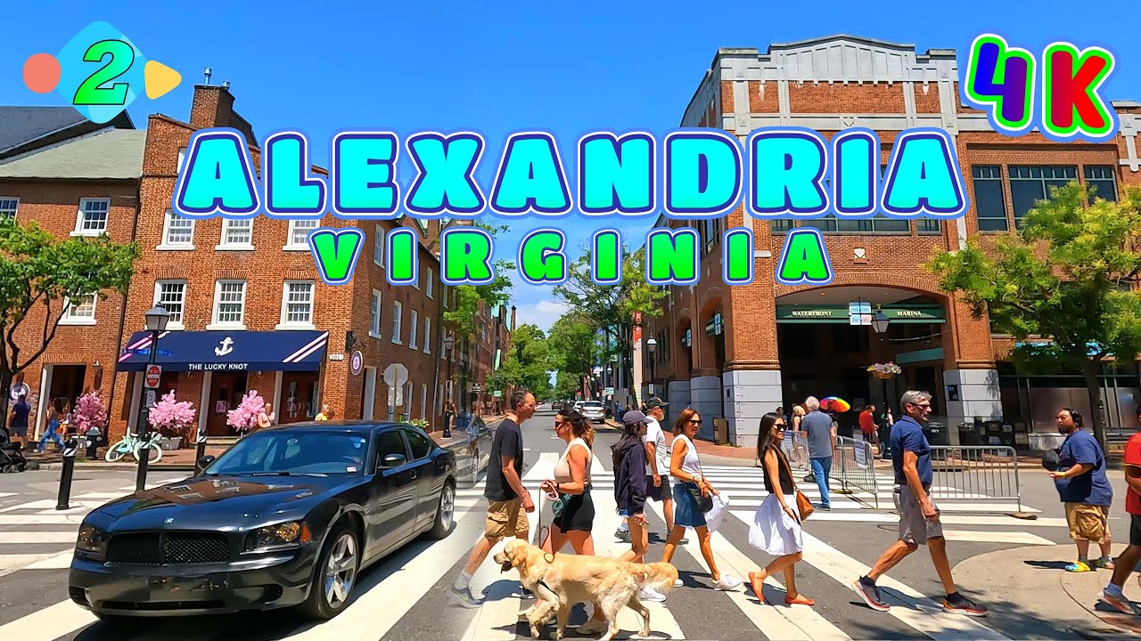 Alexandria Drive on a Beautiful Day Part 2/2, Virginia USA 4K - UHD