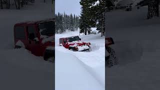 Jeep In Deep Snow