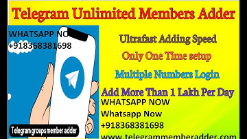Telegram Member Adder Software 2021 🔥 How to Add UNLIMITED Members in Telegram Group [superfast]