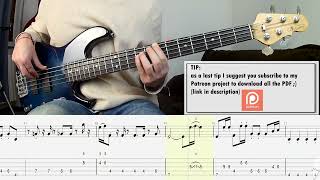 Video thumbnail of "Lizzo - About Damn Time BASS COVER + PLAY ALONG TAB + SCORE"