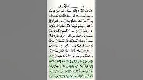 سورة النساء - من الآية 1 حتى الآية 11