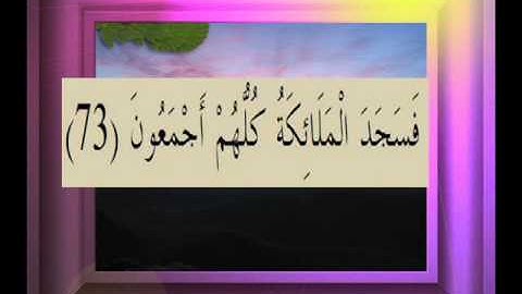القرآن الكريم سورة ص الأية 73