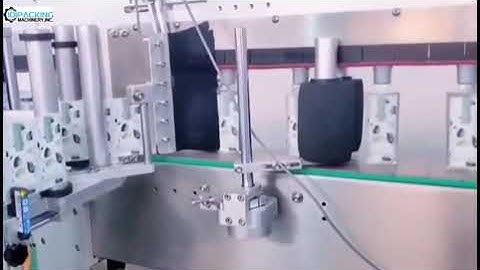 Automatic laundry big bottle barrel pail bucket 2 side labeling machine flat bottle labeling line