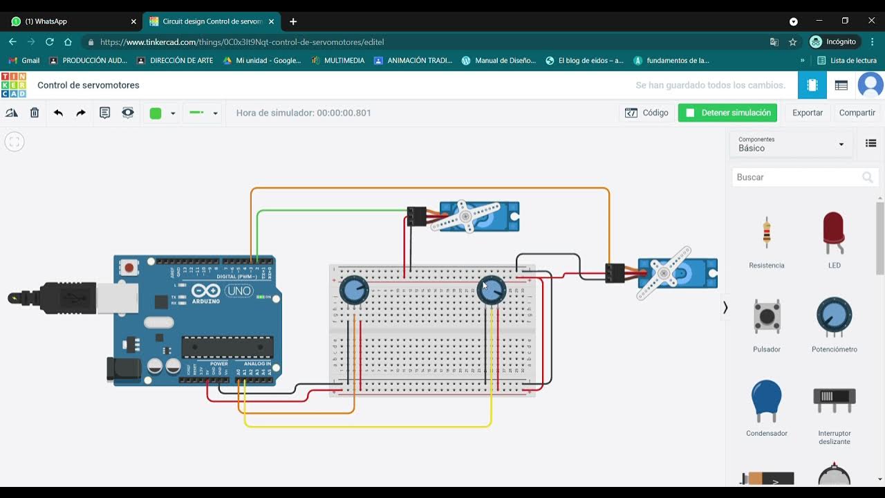 Circuit design Control independiente de servomotores con dos ...