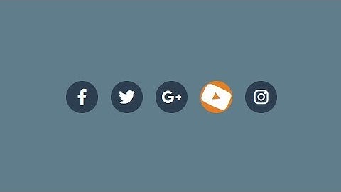 Awesome Social Media Buttons Hover Only HTML & CSS