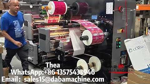DABA Digital Flexo Printing Intermittent Semi Rotary Die Cutting Slitting Label Finishing Machine