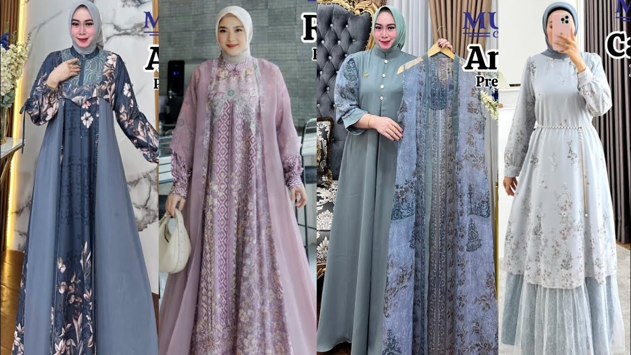 Model Gamis Terbaru 2026 Simple Elegan Kombinasi , Rekomendasi Gamis Lebaran 2026