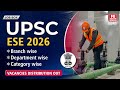 UPSC ESE 2026 Vacancy Breakdown Revealed | Branch, Department & Category Wise