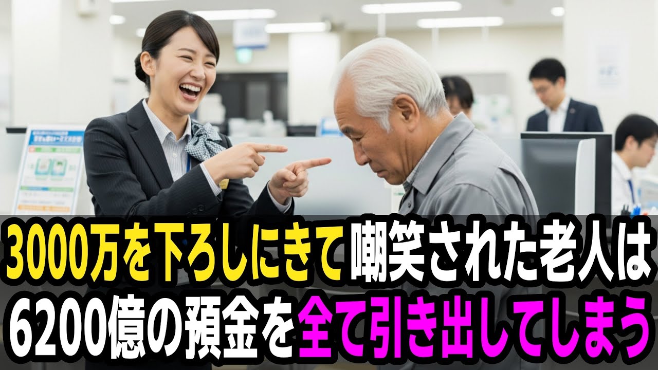 3000万円を下ろしに来て笑われた老人――彼が突如『6200億円を全額引き出す』と告げた瞬間、副支店長は土下座で泣き崩れた