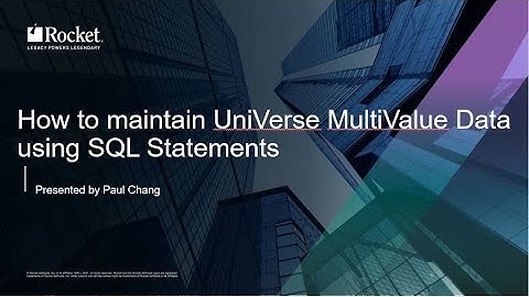 How to maintain UniVerse MultiValue data using SQL statements