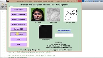 Matlab Code for Fake Biometric Recognition using image processing