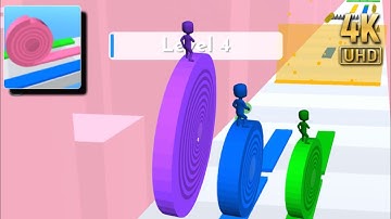 Layers Roll - All Levels Gameplay iOS and Android (Levels 4-5) Ultra HD 4K