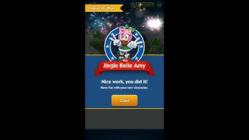 Sonic Dash ios Version Jingle Belle Amy Unlocked Part 4 of 4 + Jigle Belle Amy Gameplay