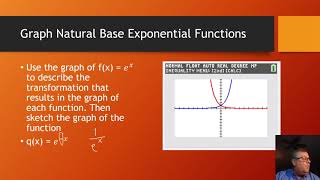 Graph Natural Base Exponential Functions