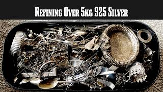 Refining Over 5kg 925 Silver Part 1