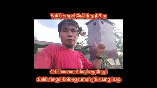 Ciri khas rumah bugis yg tinggi dialih pungsikan kolong rumah utk ruang ruang inap dgn void tempel