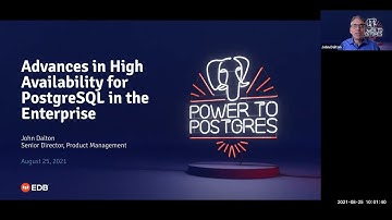 Webinar: Advances in High Availability for PostgreSQL in the Enterprise