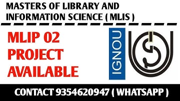 MLIP 02 Ignou Project / Ignou MLIS Project submission / MLIP 02 Project Work