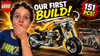 Lego Technic yellow motorcycle build &amp; box opening l set# 42225