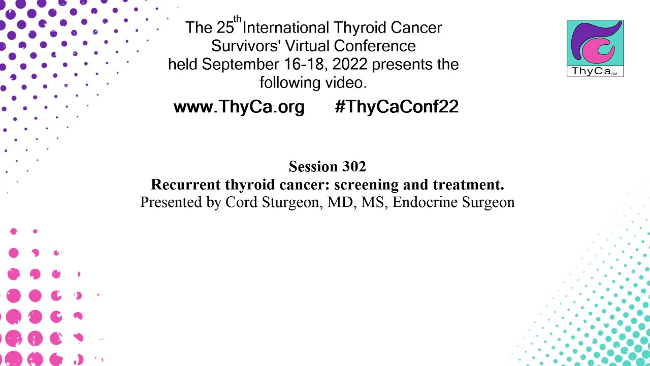 Recurrent thyroid cancer: screening and treatment. 302