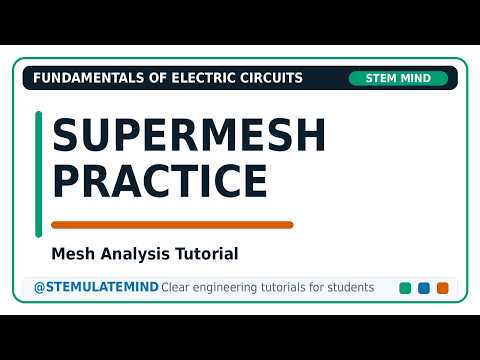 Supermesh Practice Problem 3.7 | Mesh Analysis Tutorial