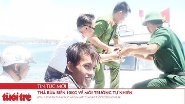 Thả rùa biển 10kg về môi trường tự nhiên