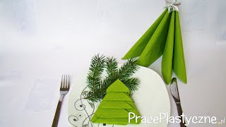 Jak Zrobić Choinki Z Serwetek? - 2 Wersje Choinek Z Serwetek Składanie Serwetek Dekoracja Stołu