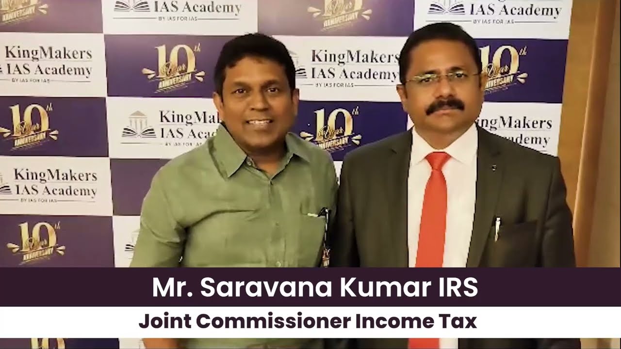 Mr Saravana Kumar IRS Joint Commissioner Income Tax YouTube Mr Saravana Kumar IRS Joint Commissioner Income Tax YouTube