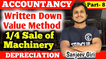 Depreciation Chapter Of Class 11 | One forth  1/4 Part Of Machinery Sale | Written Down Value Method