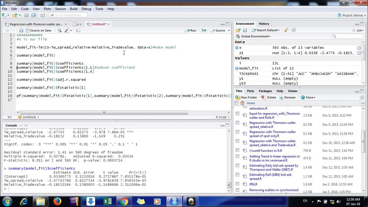 How to run linear regression in R studio - YouTube