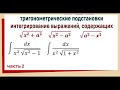 3.8 Тригонометрические подстановки для интегрирования иррациональных функций