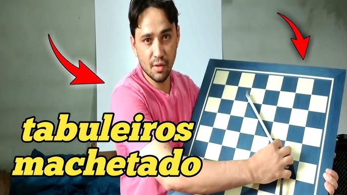 Técnicas de marcenaria: Tabuleiro de Xadrez em Madeira e marchetaria.