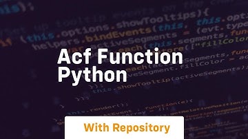 acf function python