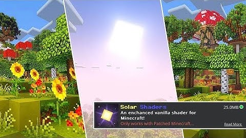 Solar Shader v7 Download MediaFire [MCPE] Versi 1.21+