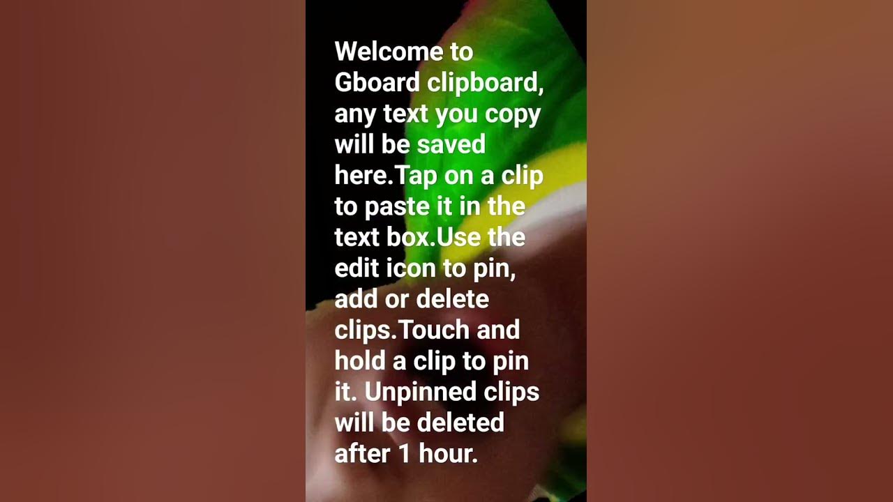 Touch and hold a clip to pin it unpinned clips will be deleted after 1