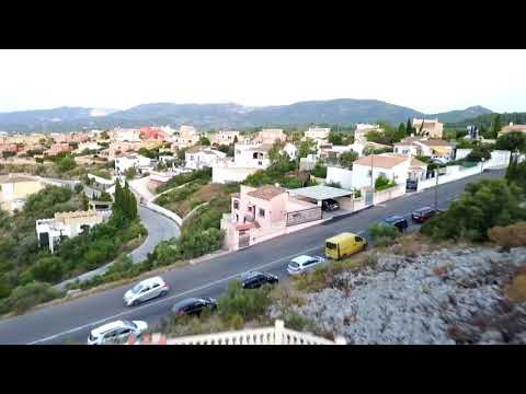 Drone footage over Gata De Gorgos, Javea, Alicante, Spain