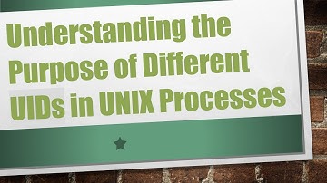Understanding the Purpose of Different UIDs in UNIX Processes
