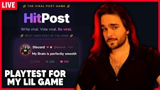 Playtesting my little browser game with chat - HitPost.online