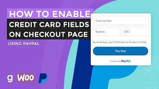 How To Enable Credit Card Fields In Woocommerce Checkout Using Paypal