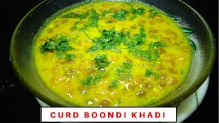 పెరుగు బూంది ఖడి - North indian style curd boondi khadi - dahi ki khadi - easy & quick khadi recipe