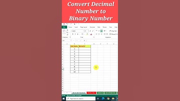 Convert Decimal to Binary Number in excel #excel #viral #shortvideos #msexcel #trading #shorts