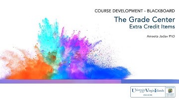 Blackboard: Extra Credit Items