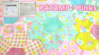 ヘキサゴンパッチワークの ローズリース ヘキサゴンパッチワークの ローズリース ヘキサゴンパッチワーク