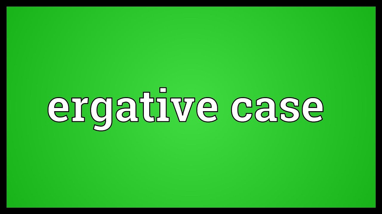 Ergative case Meaning - YouTube