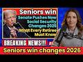 Senate Pushes New Social Security Changes 2026 — What Every Retiree Must Know