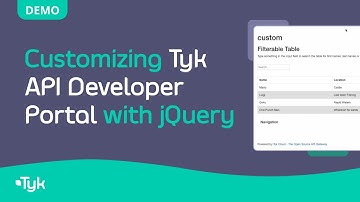 Customizing Tyk API Developer Portal with jQuery